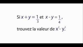 Exercice mathématiques différence de deux carrés  Secondaire 4  Exercices de math [upl. by Airliah]