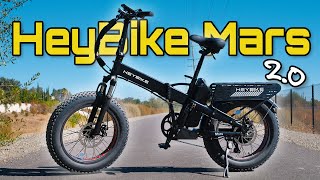 HeyBike Mars 20 Review 28 MPH Folding Fat Tire EBike [upl. by Zeph818]