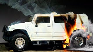 RC Hummer H2 Burnout Went Wrong 😳 [upl. by Hayyikaz]