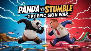 🔥 PANDA vs MRSTUMBLE  🌟 1v1 EPIC SKIN WAR 💫stumble guys [upl. by Naesed]