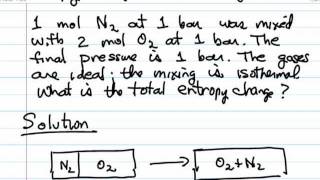 Entropy Change Gas Mixture [upl. by Aslin675]