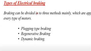 LEC12 PLUGGING AND RHEOSTATIC BRAKING [upl. by Francine906]