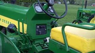 John Deere 730 Diesel Tractor Start Up pony engine [upl. by Mendie276]