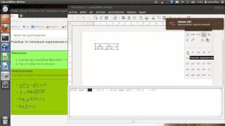 Insertar fórmulas en LibreOffice Writer [upl. by Nodnorb]