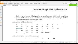 42  langage c  Surcharge Des Operateurs partie très importante [upl. by Xonnel321]