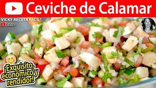 CEVICHE DE CALAMAR  VickyRecetaFacil [upl. by Atteoj]