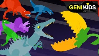 ▶Genikids Dino Movie◀ 6 Traip in a Hilarious Food Chain  Dinosaurs Short Cartoon for Kids [upl. by Dincolo]