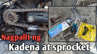 Paano magpalit ng panibagong kadena at sprocket ng motorcycle [upl. by Zicarelli]