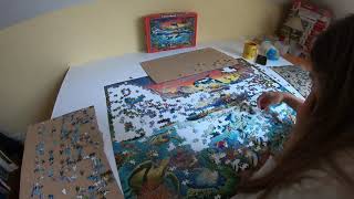 Time Lapse Puzzle Castorland Paradise Cove 3000 [upl. by Tenney614]