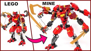 Upgrading a LEGO Ninjago Climber Mech With Viewers Ideas 71812 Kais Mech [upl. by Grindlay907]