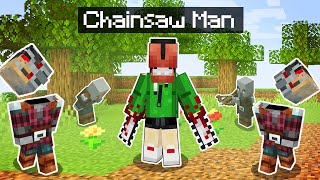 I Became a CHAINSAW MAN in Minecraft PE Tagalog [upl. by Lorien]