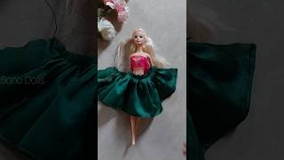 shorts DIY Barbie doll frock making [upl. by Pfosi]