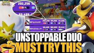 GARCHOMP Become Crazy With ELDEGOSS In Stun Meta MUST TRY DUO 😱  Pokemon Unite [upl. by Robenia627]