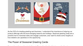 Seasonal Greeting Cards  Maximising Sales for Every Holiday  Jim McAllister [upl. by Aisya]