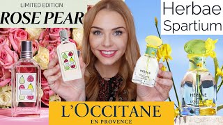 NEW LOCCITANE HERBAE SPARTIUM amp ROSE PEAR LIMITED EDITION FRAGRANCE REVIEW  Soki London [upl. by Ennaitak521]