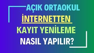 İnternetten Kayıt Yenileme Nasıl Yapılır Evinden Çıkmadan Kayıt Yenileme ve Ders Seçimi Yapma [upl. by Louisette759]