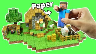 I Made a Mini Minecraft World Using PAPER [upl. by Ahseekat]