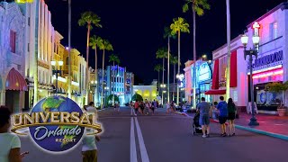 Universal Orlando Studios at Night 2022  Full Walking Tour [upl. by Rovit579]