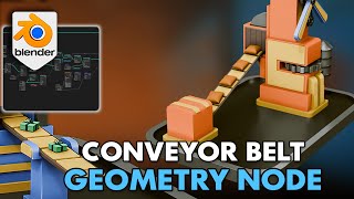 3D Tudor Blender Conveyor Belt Geometry Node [upl. by Lonny]