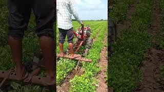 શીંગડા વાળુ ટ્રેકટર😂 Power Tiller 🔥 Farming 👳 Nano Tractor agriculture satisfying shot [upl. by Gass]