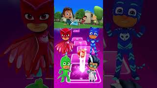 PJ Masks  Owlette 🆚 CatBoy 🆚 Romeo 🆚 Gekko X Dance Song Tiles Hop EDM Rush shorts [upl. by Euqenimod]