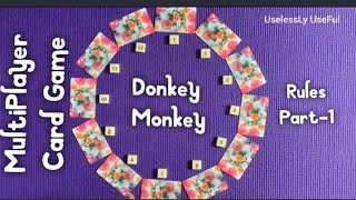 Donkey Monkey Card Game Rules  Fun amp Easy Multiplayer Card Game  LockDown Special [upl. by Mad]