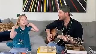 Jensen Ackles and his daughter singing March 17 2020 [upl. by Eugatnom]