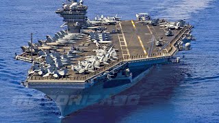 Super Aircraft Carrier • Powerful USS Carl Vinson in Action [upl. by Ahsilet193]