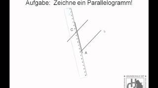 Parallelogramm mit Geodreieck zeichnen [upl. by Thordia]