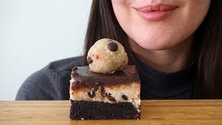 ASMR Eating Sounds Cookie Dough Brownie No Talking [upl. by Allrud]