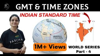 World Map GMT Time Zones amp Indian Standard Time हिंदी में  Concept amp Numericals [upl. by Htidirrem]