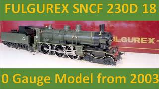 Fulgurex 0 Gauge SNCF 230D 18 locomotive with a train of Fulgurex and Elettren CIWL cars [upl. by Olathe]