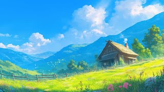 🔴 Live 247 Warm Lofi Beats  Autumn Countryside with a Cozy Sleeping Cat 🏡  Background Music [upl. by Tompkins]