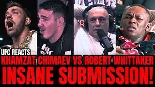 UFC Fighters REACT To Khamzat Chimaev vs Robert Whittaker FINISH [upl. by Jeffie]