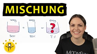 MISCHUNGSRECHNUNG einfach erklärt – Wie viel Prozent Alkohol enthält die Mischung – Massengehalt [upl. by Thamos]