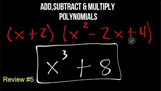 AddSubtractMultiply Polynomials  Free Online Review for Entrance Exam 5 [upl. by Nauhs]