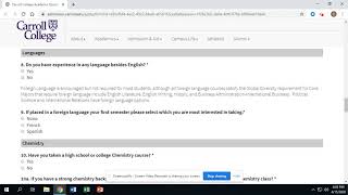 Carroll College Academic Questionnaire Guide [upl. by Masera]
