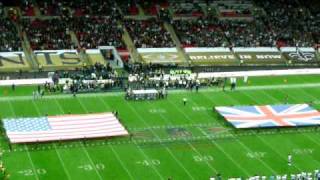 Wembley Stadium Chargers  Saints USA amp UK National Anthems [upl. by Auqenat]