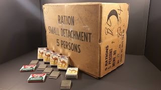 1957 5 Man MRE 24 Hour Ration 20000 Calorie Meal Ready to Eat Testing Oldest Food Review [upl. by Beauregard]