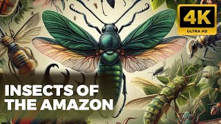 Insects of the Amazon Rainforest  Jungle  Forest  4K ULTRA HD [upl. by Therron483]