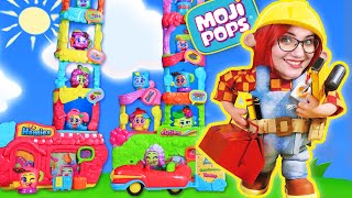 BUDUJE MIASTO 🏡 MOJI POPS PARTY 🎉 Sklepy Domki Food Truck miss Aga [upl. by Gaves]