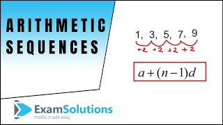 Arithmetic Sequences and nth term  Introduction  ExamSolutions [upl. by Neela648]