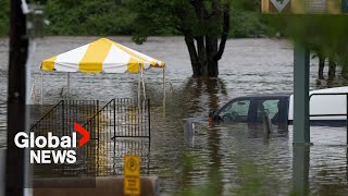 Nova Scotia flooding Heavy prolonged rain causes hazardous driving conditions raised river levels [upl. by Frederic213]