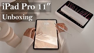 iPad Pro 2022 11quot M2 Unboxing and Setup  Accessories [upl. by Twelve]