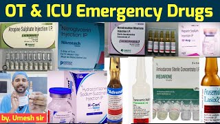 OT Emergency drugs  ICU Emergency drugs  Emergency drugs  Medical  Hospital drugs [upl. by Libove888]