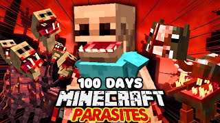 100 Days in a PARASITE INFECTED world in Hardcore Minecraft [upl. by Latihs]