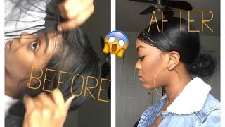 LACE FRONTAL PONYTAIL  WATCH ME SLAY THIS LOW BUN [upl. by Fee989]