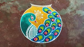 Pongal Pot Rangoli 🌷New Pot Kolam 🌷 Pongal Kolam Rangoli 🌷 Sankranthi Muggulu Designs 🌷saptrangi [upl. by Rosemarie]