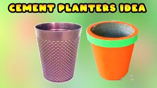 111  how to make cement pot  cement गमला कैसे बनाएं  DKcrafting775 [upl. by Huppert]