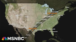 Watch Moment of totality as solar eclipse crosses the US  MSNBC [upl. by Fi]